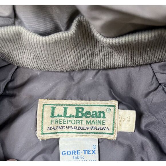 Vtg LL BEAN Womens M Maine Warden Parka Coat Gore Tex Thinsulate Hooded USA - Picture 4 of 11